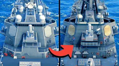 [Extended] New USS Arleigh Burke (DDG-51) – Modern Warships Remastered Comparison