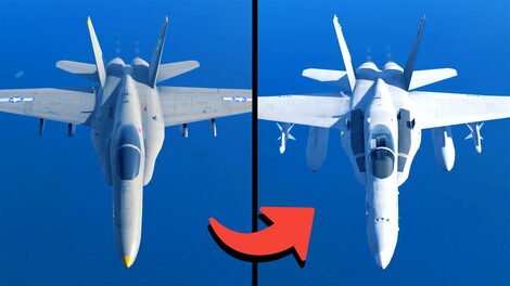 F-18 Hornet – Modern Warships Remastered Comparison