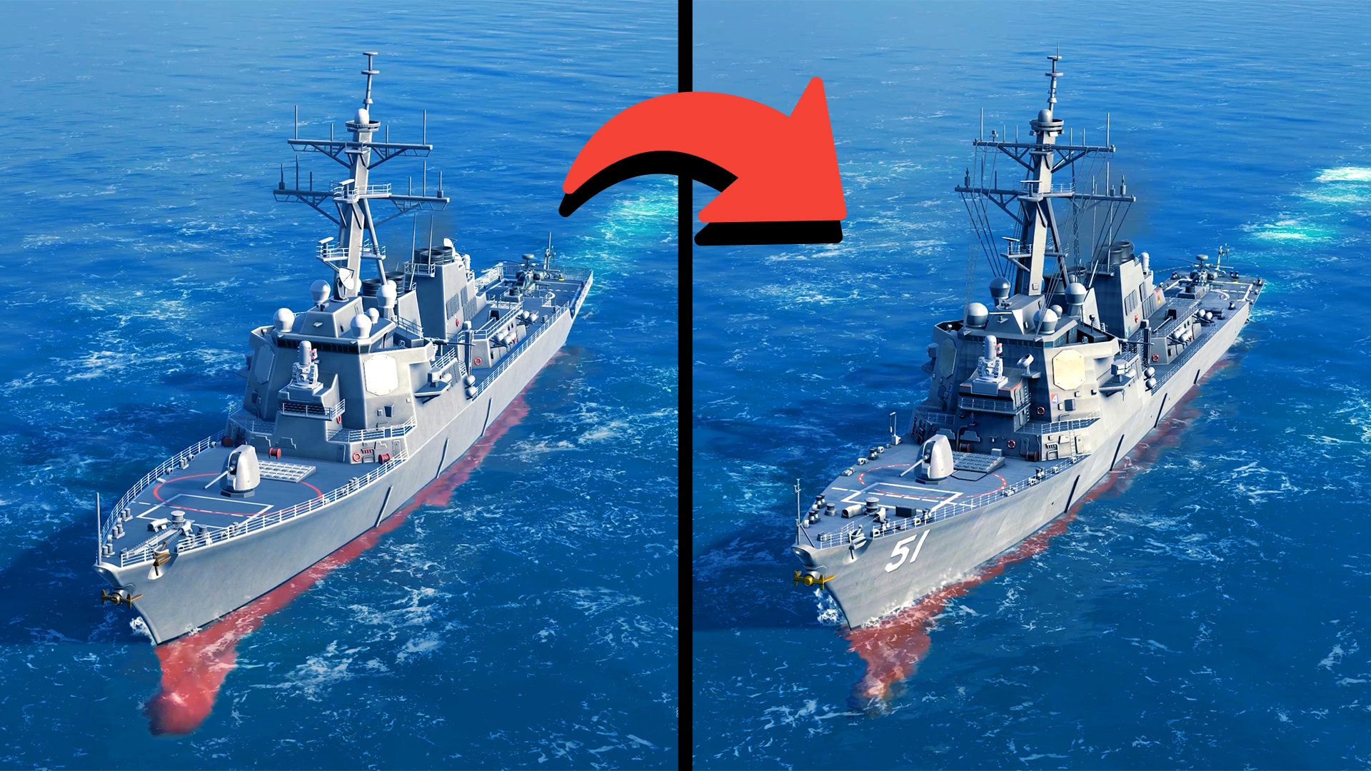 New USS Arleigh Burke, USS Nimitz, USS Gravely & More! Modern Warships Remastered Comparison