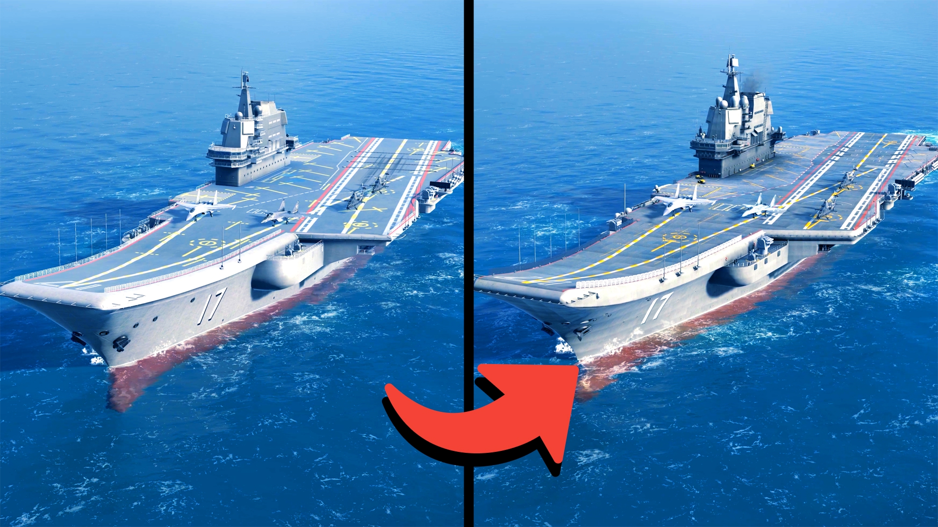 CN Type 002 Shandong – Modern Warships Remastered Comparison