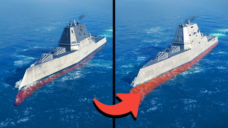 USS Zumwalt (DDG-1000) – Modern Warships Remastered Comparison