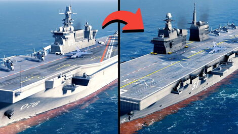 Updated CN Type 076 and CN 055A! Modern Warships Remastered Ship Comparison